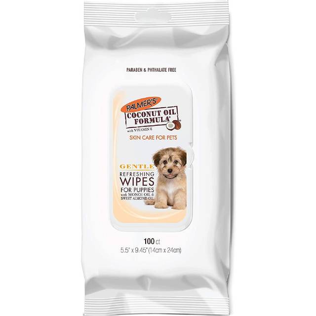 Palmer's for Pets, coconut oil formula with vitamin E, refreshing tissue for dogs, gentle, 100 sheets