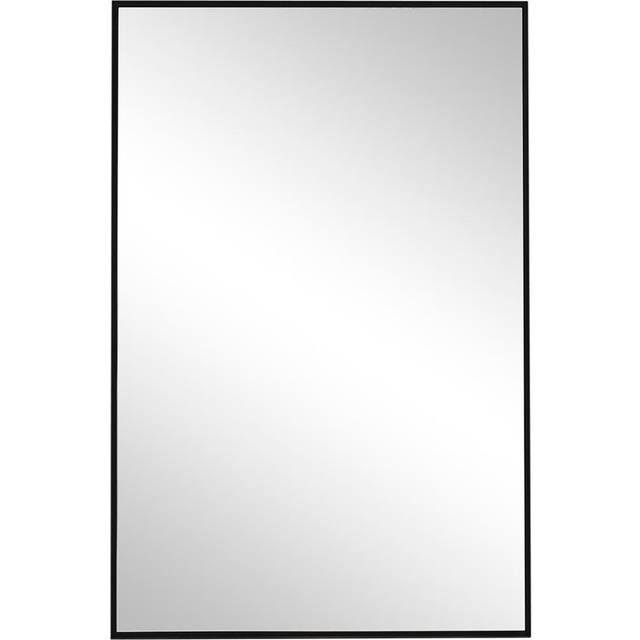 Emma Rectangle Black Frame Wall Mirror - Black / 120x80cm