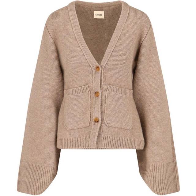 Scarlet Cashmere Cropped Cardigan - LIGHT BROWN - X-Small