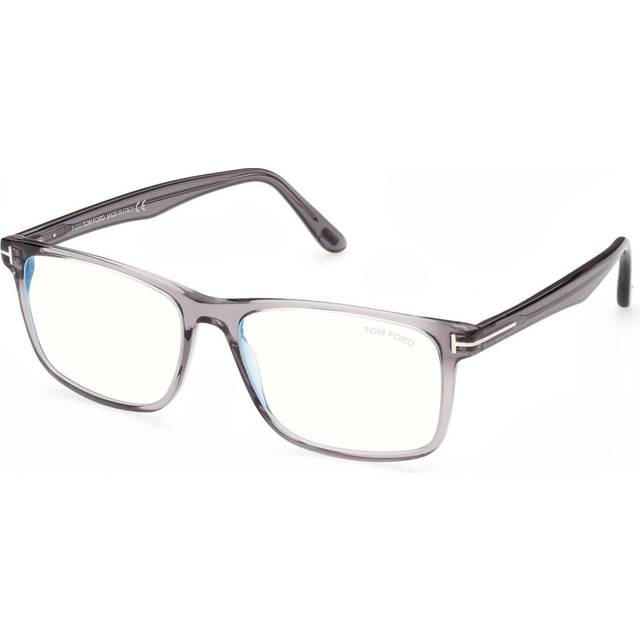 Tom Ford FT5752-B Blue-Light Block 020 Men&#39;s Eyeglasses Clear Size 53 (Frame Only) - Blue Light Block Available - Transparent Grey (53)