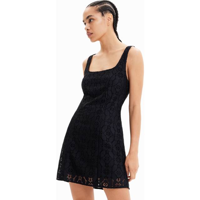 Black Polyester Women Dress - XL