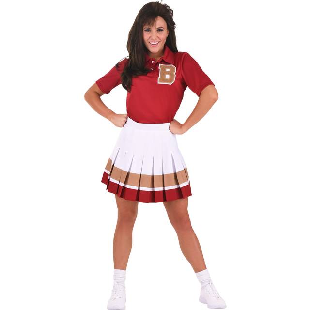 Saved By the Bell Cheerleader Women's Costume - Red&#47;Beige&#47;White (S)