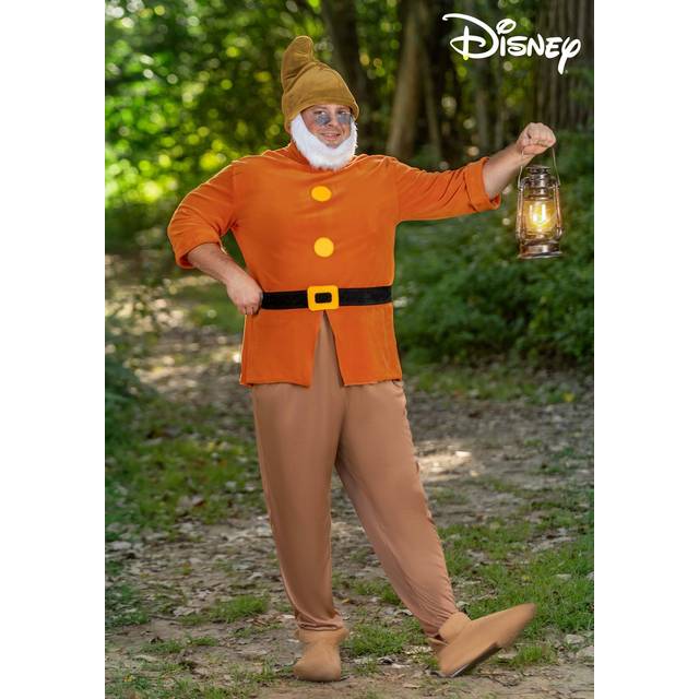 Plus Size Snow White Doc Dwarf Men's Costume - Brown&#47;Orange&#47;Yellow (3X)