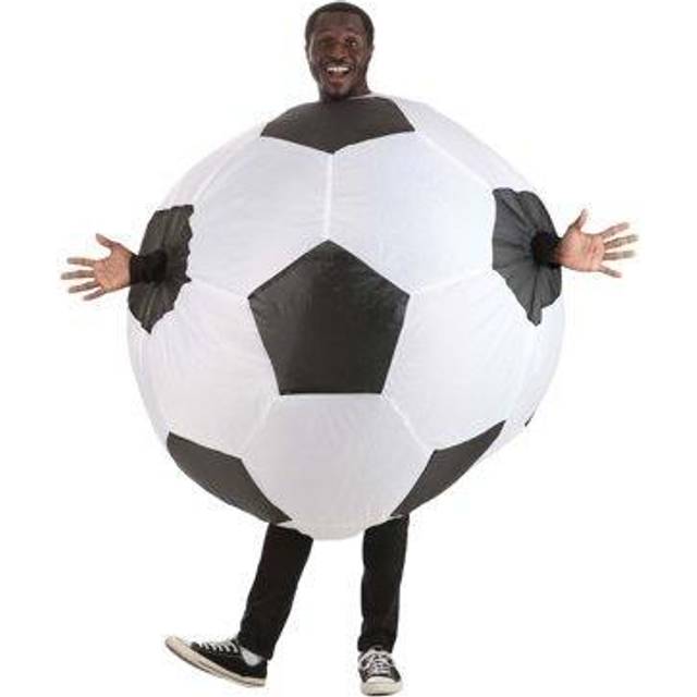 Inflatable Soccer Ball Costume - Black&#47;White (One-Size)