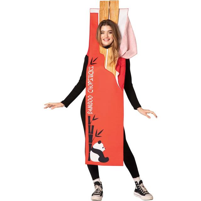 Chopsticks Adult Costume | Food Costumes - Black&#47;Beige&#47;Red (One-Size)