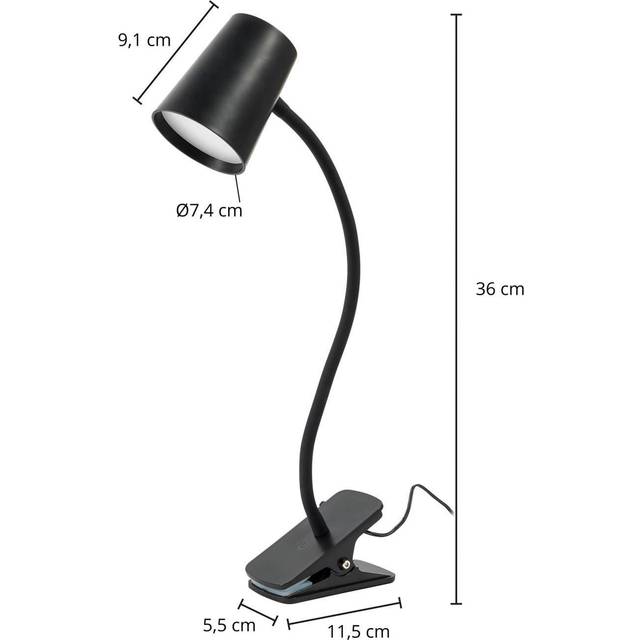 Lindby - Ailina Clip Lamp Black