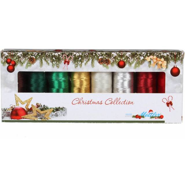 Mettler Christmas Thread kit  1500 yd/1372m  Assorted