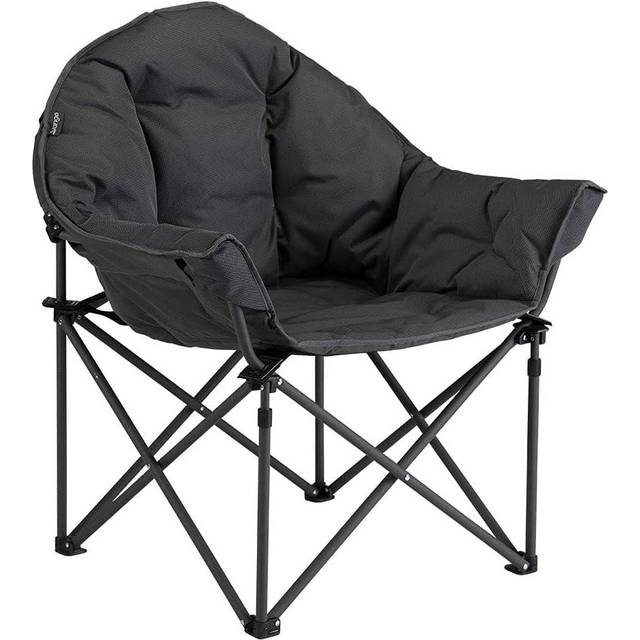 Vango Titan 2 Oversized Padded Folding Camp Chair, Excalibur - Grey - 93 x 87 x 80cm
