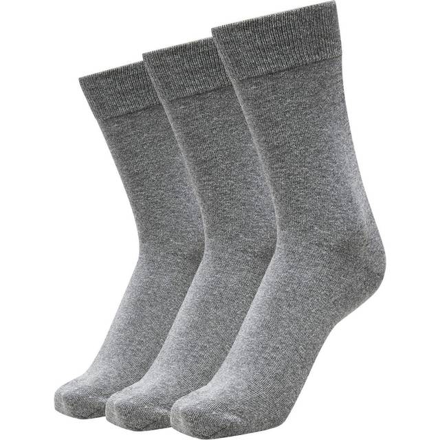 Set of 3 pairs of socks Selected en coton - Gris - One size