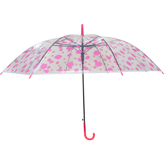 Printed Polka Dot Umbrellas Pink Purple Or White/Pink