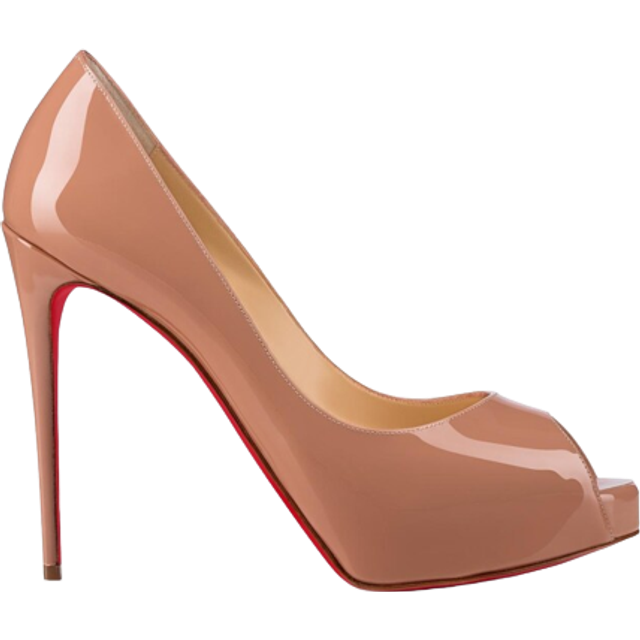 Christian Louboutin Womens Nude (nude) New Very Prive 120 Patent-leather Courts Eur 36.5 / 3.5 Uk - Nude (Nude)