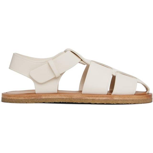 The Row Off-White Fisherman Sandals - MLK Milk - IT 40.5