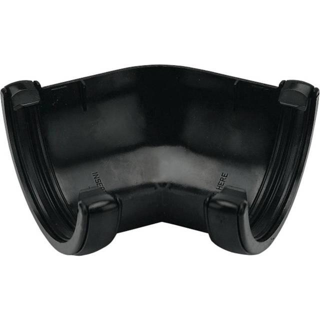 FloPlast 112mm Black Half Round Gutter Angle - 135°