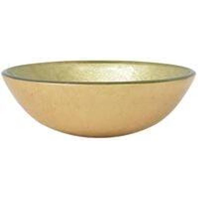 vidaXL Basin Tempered Glass 35x12 cm Gold, Gold