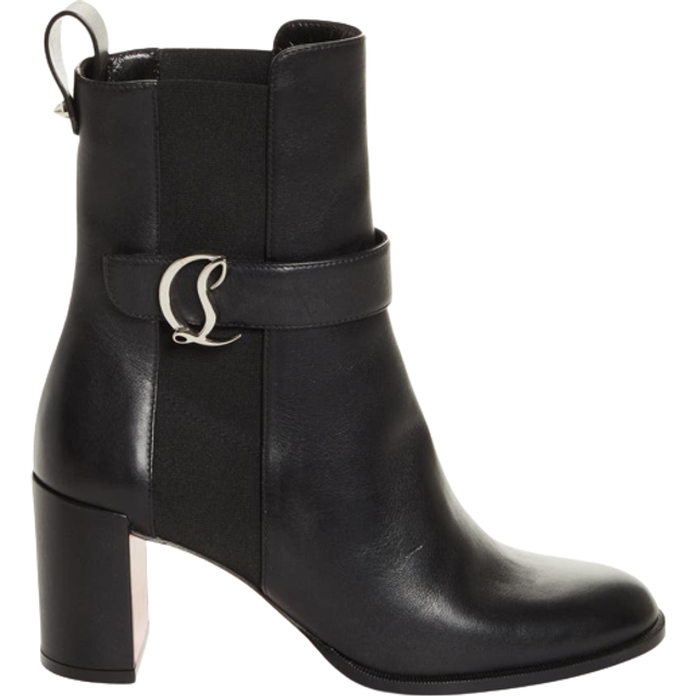 Christian Louboutin Cl Chelsea Booty Leather Boots 70 - Red - 36.5