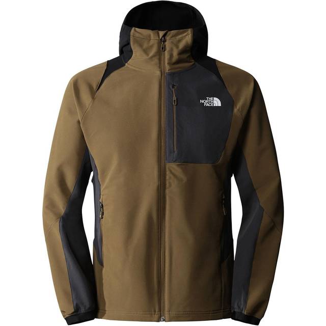 The North Face Mens Ao Softshell Hoodie (Grön (MILITARY OLIVE/ASPH GREY/BLK) Small)