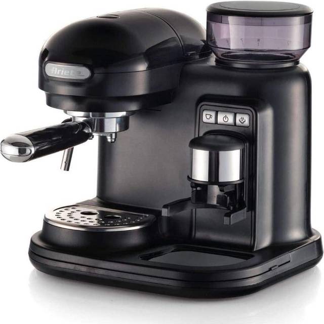 Moderna Espressomaskin med kaffekvarn, svart - Svart