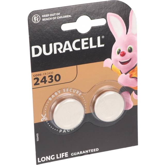 Duracell 2430 Lithium Coin Batteries 3V (CR2430) - Pack of 2
