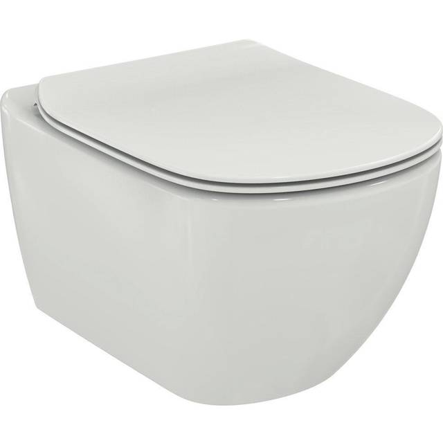 Tesi - AquaBlade Rimless Toilet + ultra-thin soft-close seat (T354601) - Ideal Standard