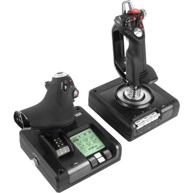 Logitech G X52 Professional HOTAS-styrspak för rymd- och flygsimulatorer in Svart