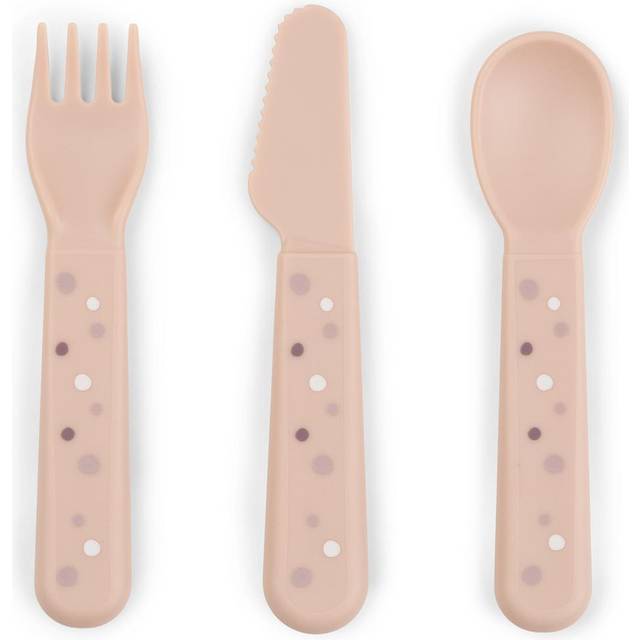 Done by deer Happy Dots foodie bestikssæt 3 dele Powder