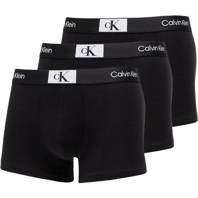 Calvin Klein Three-Pack Cotton Trunks - L - Black