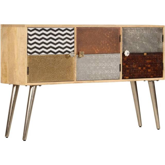 vidaXL Sideboard 120x30x75 cm Solid Mango Wood - Brown