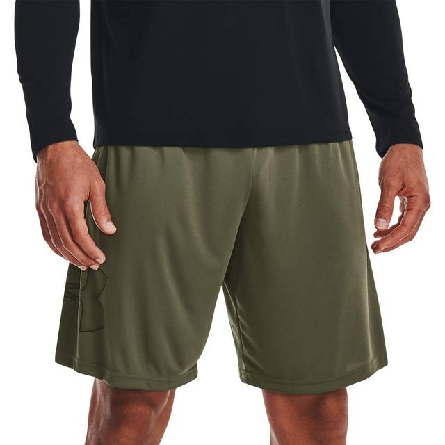UNDER ARMOUR Mens Training Tech Graphic Shorts - Khaki, Khaki, Size S, Men
