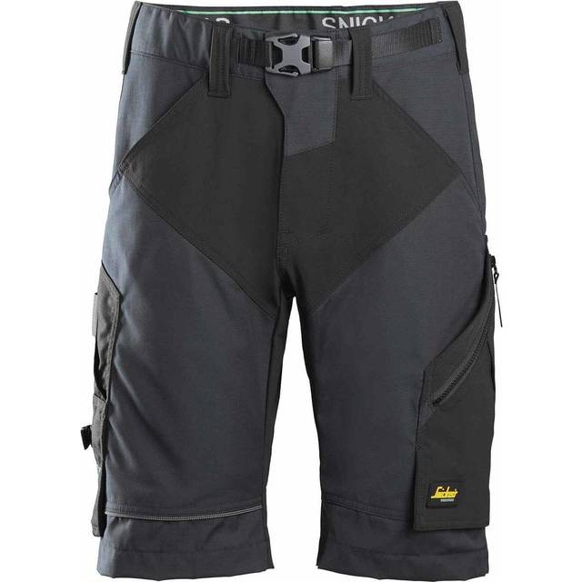 Snickers 6914 Mens FlexiWork Comfort Shorts Grey / Black 31"