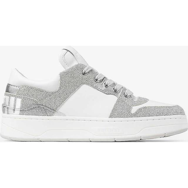 Jimmy Choo Florent/F Leather & Glitter Sneaker