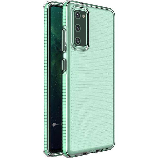 Spring Case Cover Gel Case With Colorful Frame For Samsung Galaxy S21+ 5G (S21 Plus 5G) Mint