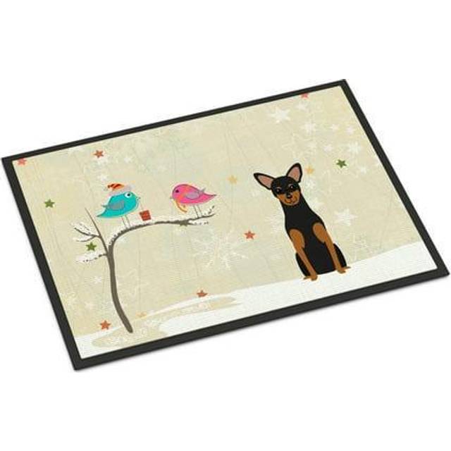 """""Caroline's Treasures Christmas Presents between Friends Manchester Terrier Indoor or Outdoor Mat 24x36 BB2500JMAT 24 x 36"""""""" Multicolor"""""