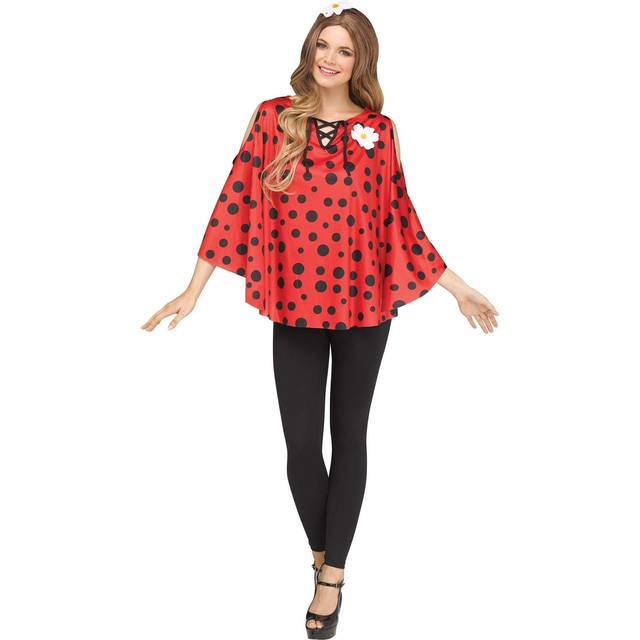 Ladybug Women&#39;s Rain Poncho - Black&#47;Red (One-Size)