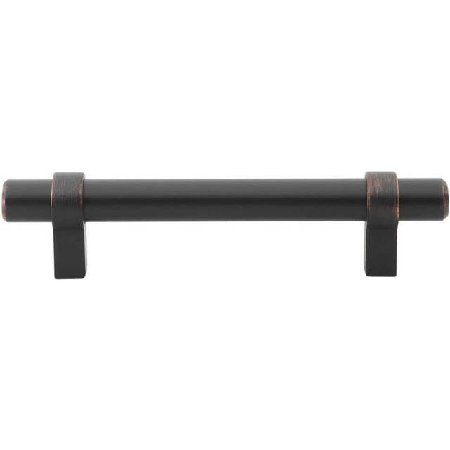 "GlideRite Hardware 4006-96-ORB-10 Solid Euro Bar Pulls  10 Pack  3.75""""""""  Oil Rubbed Bronze"
