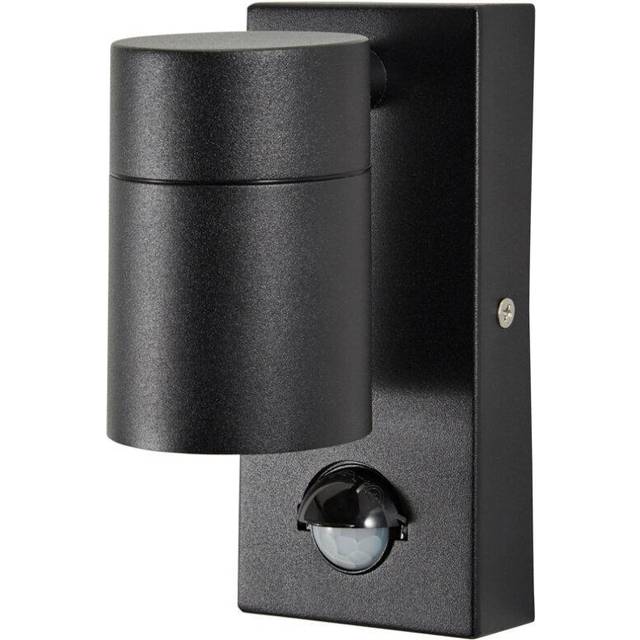 (Black, With PIR Sensor) Litecraft Kenn Outdoor Wall Light