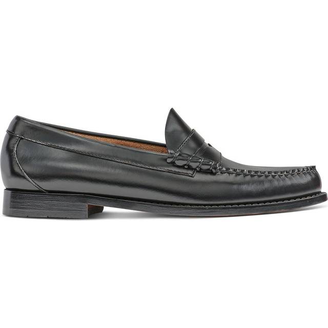 G.H.BASS Men's Larson Weejuns® Moc-Toe Slip-On Loafers Black - Size: 13 WIDE