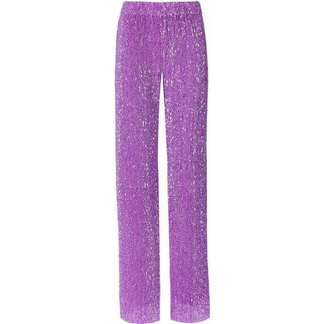 Stine Goya Markus Sequined Jersey Trousers - XXS - Purple