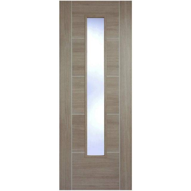 LPD Vancouver Light Grey Laminate Glazed - Prefinished Internal Door (Size: 1981 x 762mm, Thickness: 35mm)