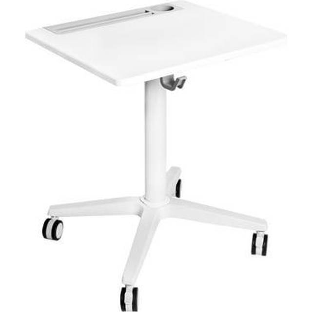 Seville Classics Airlift 65 cm XL sittställ justerbar student klassrum kopphållare mobilt skrivbord, vit