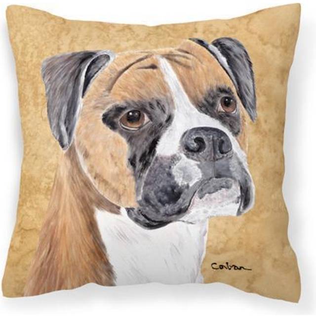 Caroline's Treasures SC9121PW1414 Boxer Decorative Canvas Fabric Pillow  Large  Multicolor