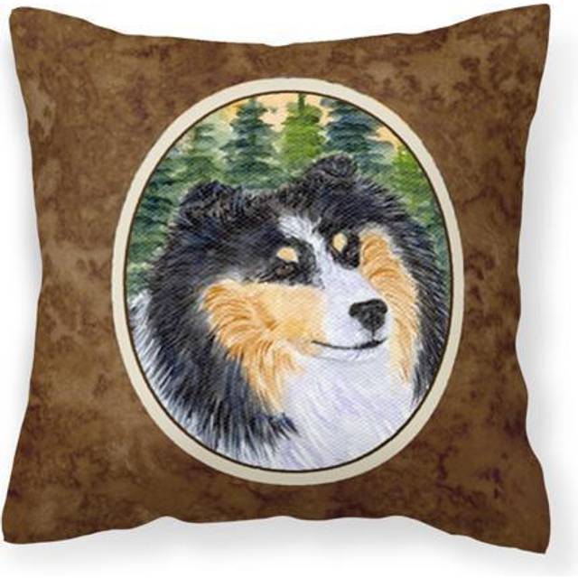 Caroline's Treasures SS8140PW1414 Sheltie Decorative Canvas Fabric Pillow  Large  Multicolor