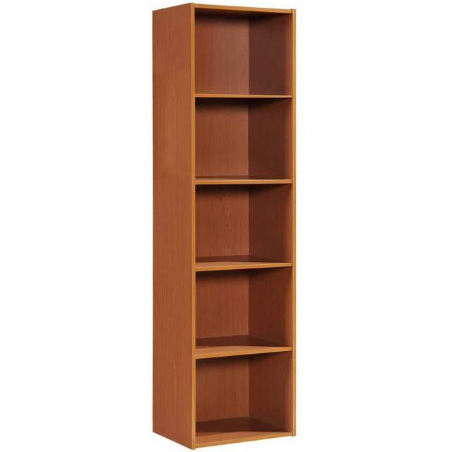 Hodedah HID25 CHERRY 5 Shelf Bookcase - Cherry