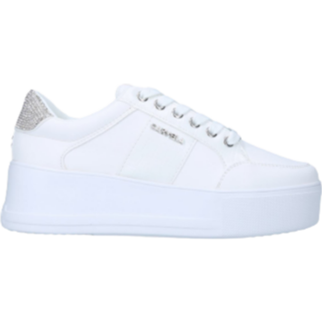 Carvela 'jive Lace Up' Fabric Trainers In White - 5