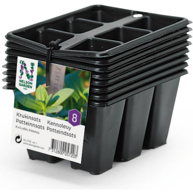 Nelson Garden Krukinsats med 6 celler, 8-pack