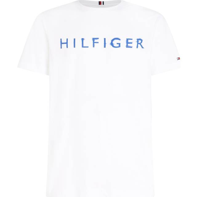 Tommy Hilfiger Herr Hilfiger bläck T-shirt S/S t-shirts, vit, XS, Vitt, XS