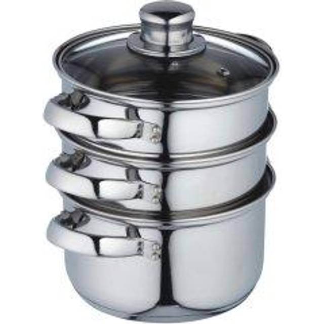 Kitchen Craft KCCVSTEAM16 Ångkokare, Rostfritt Stål, Silver, 16 cm, 3 Delar