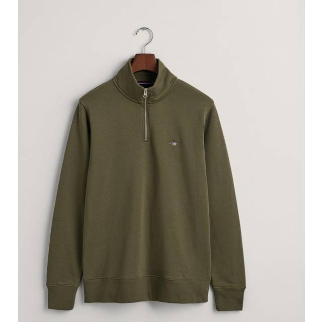 GANT Reg Shield Half Zip Sweat |Grön |M