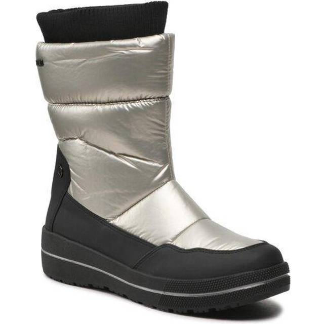 Caprice Dam 9-9-26480-29 ankelstövlar, Svart platina, 39 EU