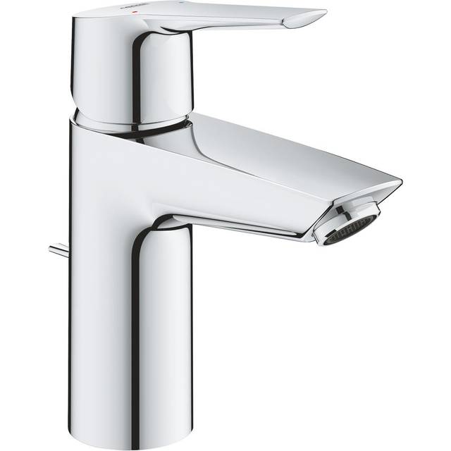 GROHE QUICKFIX Start | Bathroom basin mixer tap with pop-up waste | Easy to install and includes installation tool | Small size H. 165 mm |