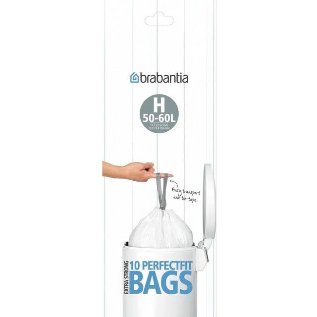 Brabantia - Avfallspåse 50-60l 10 St - Vit